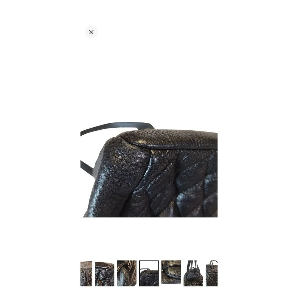 Vera Bradley Amy Quilted Leather Soft Backpack‎ Black